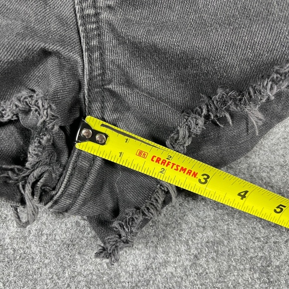 Billabong Denim Shorts Black Distressed Frayed Hem Womens Size 25 #1267 - Picture 5 of 8